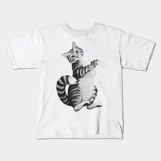 Calico Cat Kids T-Shirt by LauraGraves